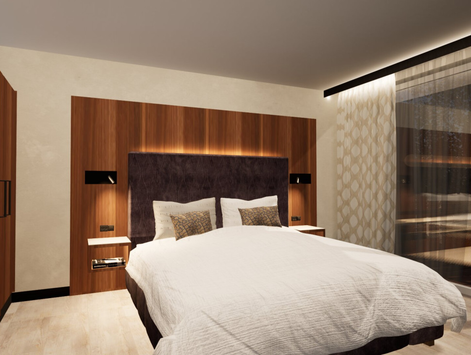 Königshof Premium Suite Schlafzimmer mit Boxspringbett